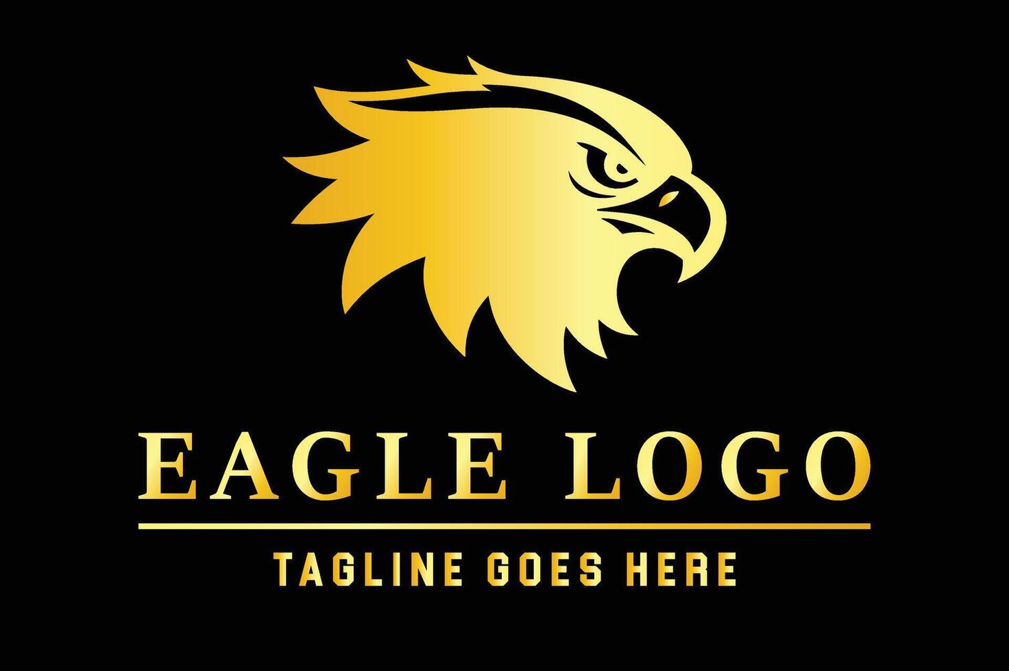 Eagle Head Illustration For Government Or Military Branding vector
