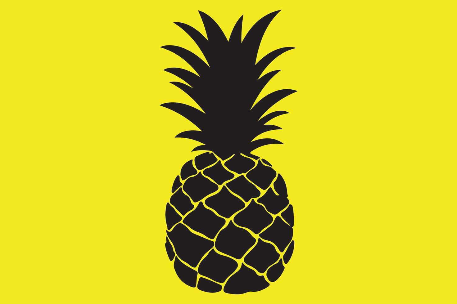 Tropical Pineapple Silhouette Design for Decor and Branding vector