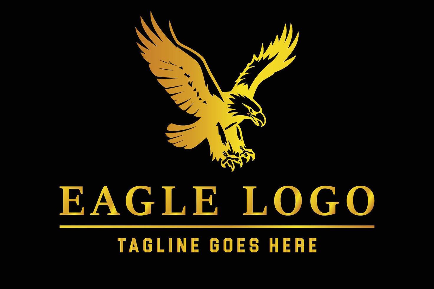 Eagle Silhouette for Identity Design On white Background vector