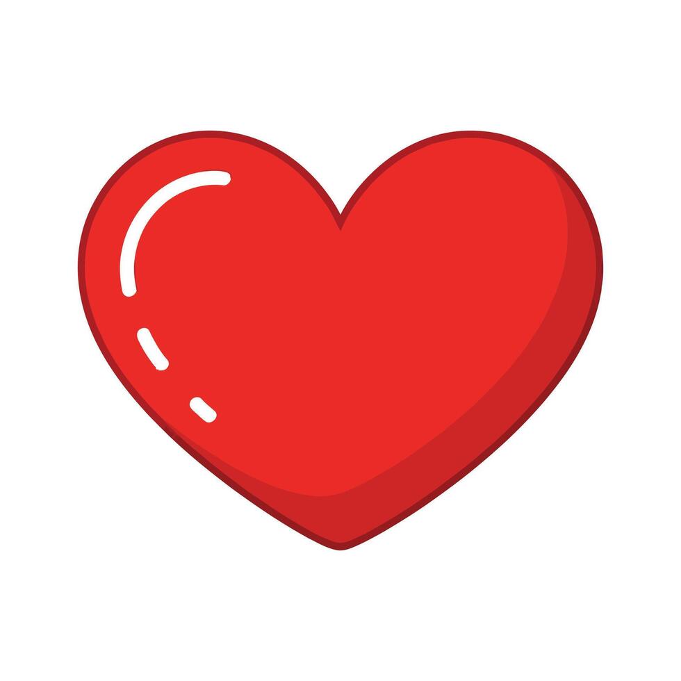 red heart icon on a white background vector