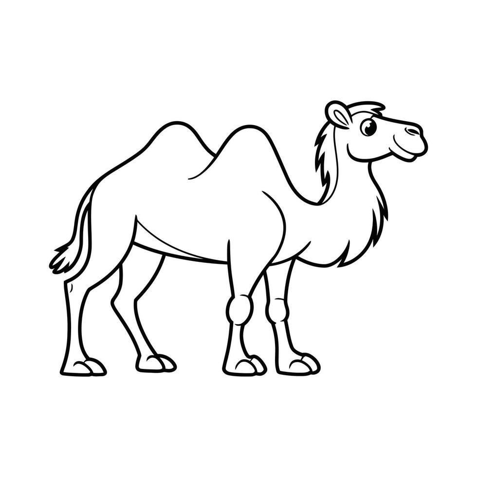 a camel is standing in a line on a white background vector