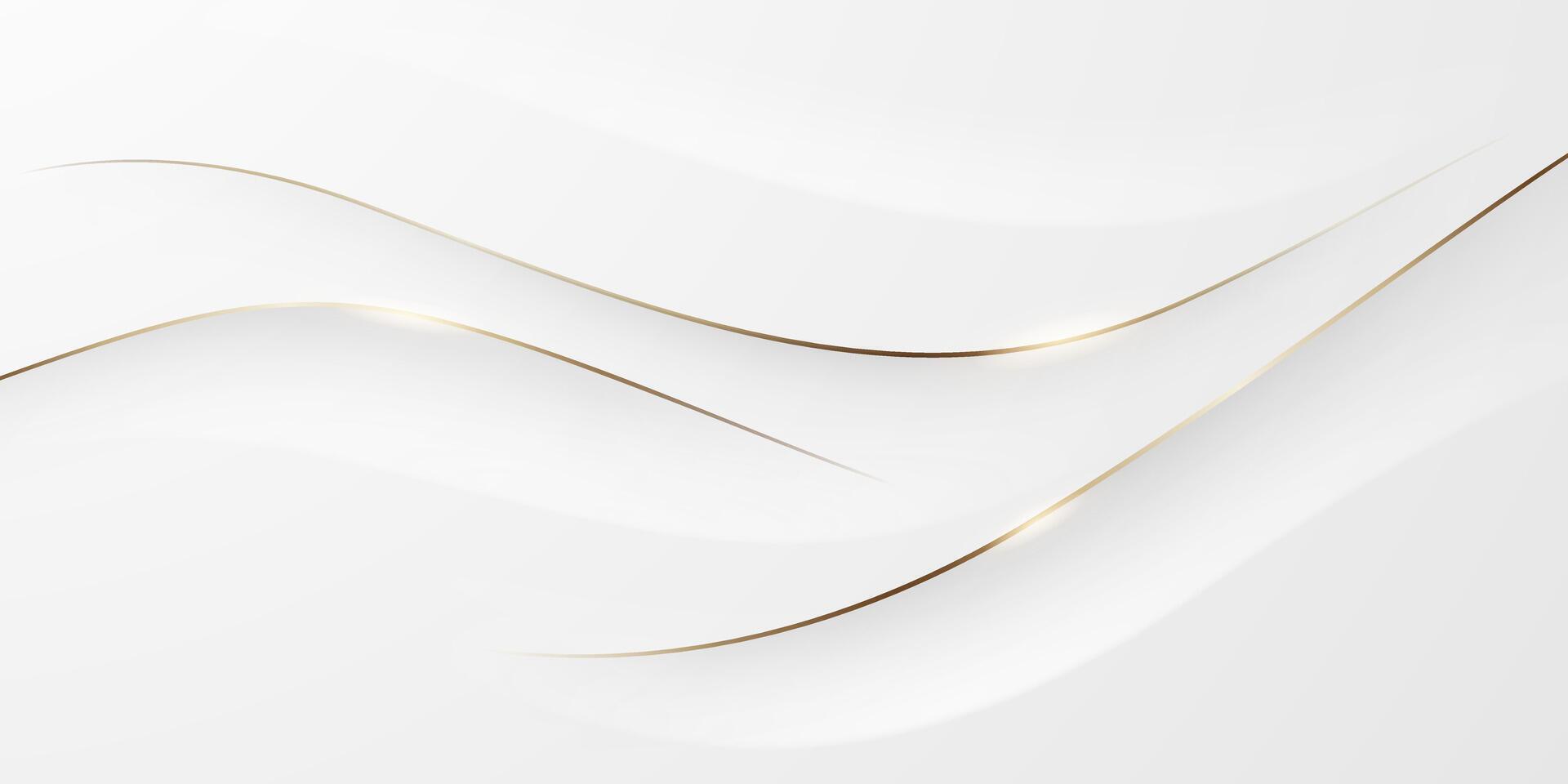 White background with gold lines vector