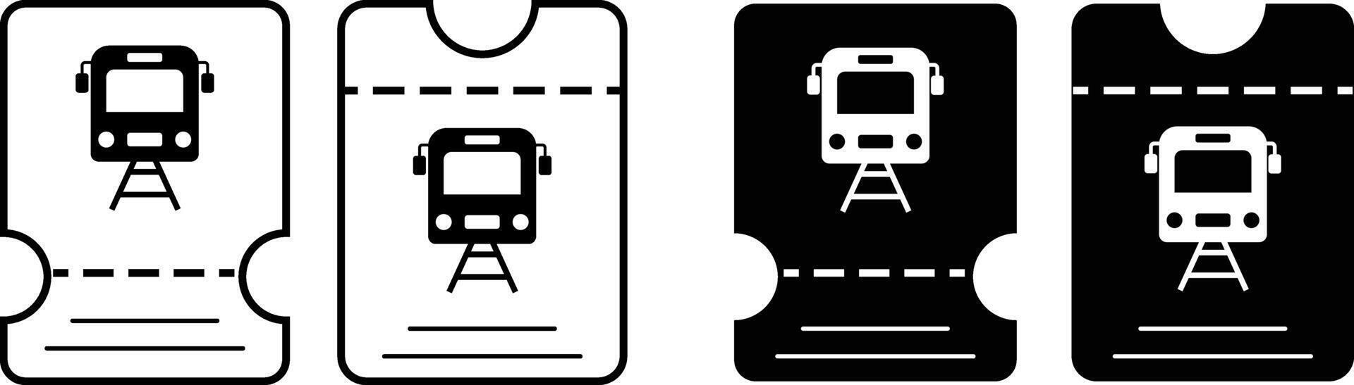 train ticket icon. train ticket with a train symbol. representing air travel vector