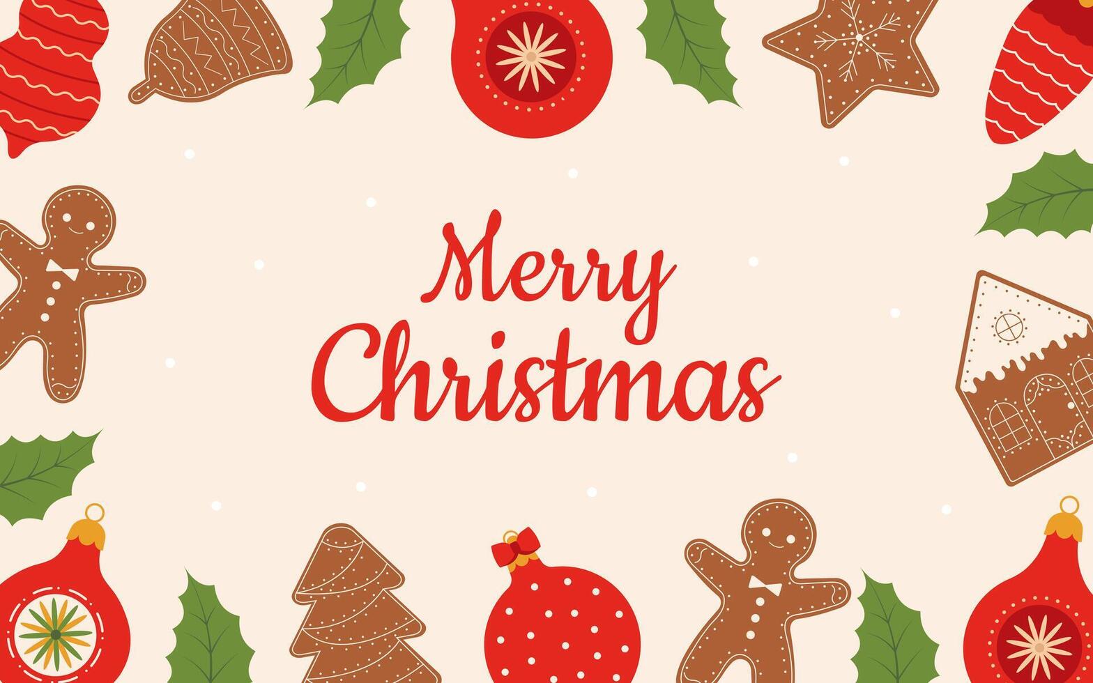 Banner with christmas elements. Christmas background. vector