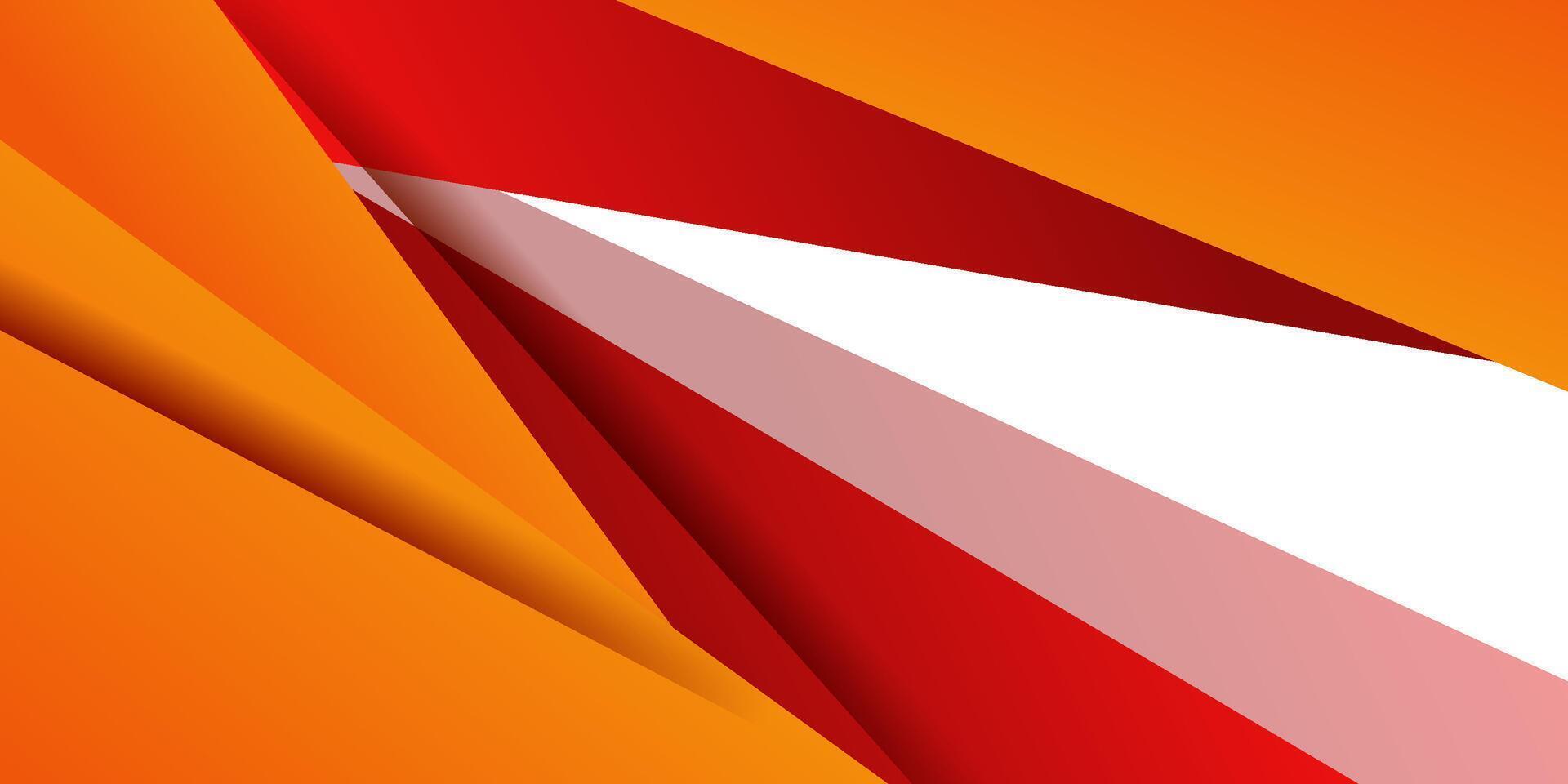 Red and orange overlapping square theme background. Paper cut modern design pattern background. Eps10 vector