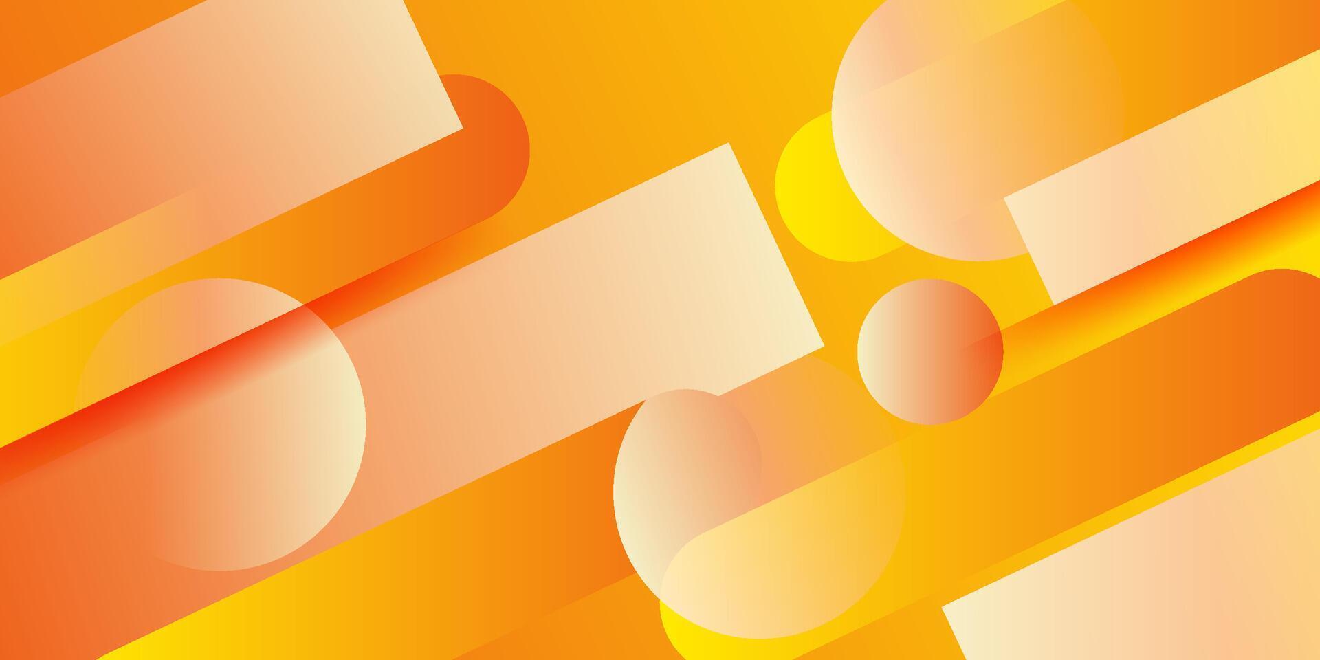 Abstract orange round box background. Dynamic color shape pattern design with circle. eps10 vector
