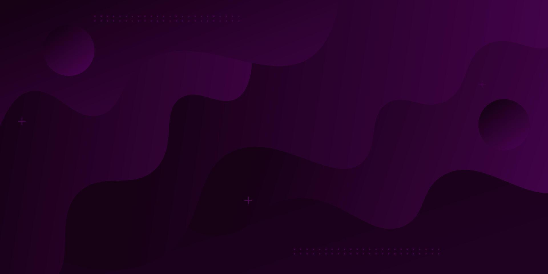 Abstract pattern on dark purple wave liquid on background. Trendy shape pattern banner background. eps10 vector
