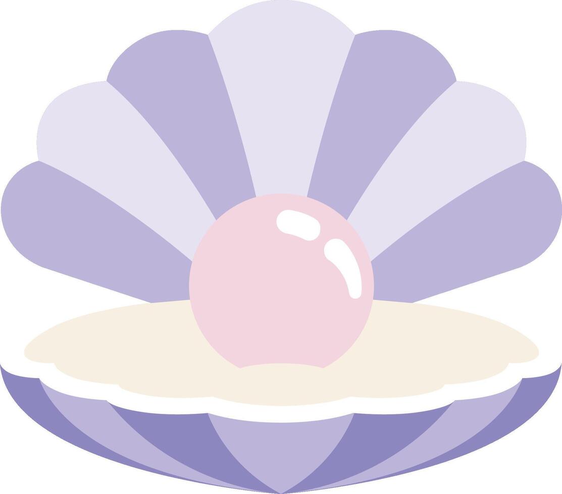 sealife pink pearl in shell vector