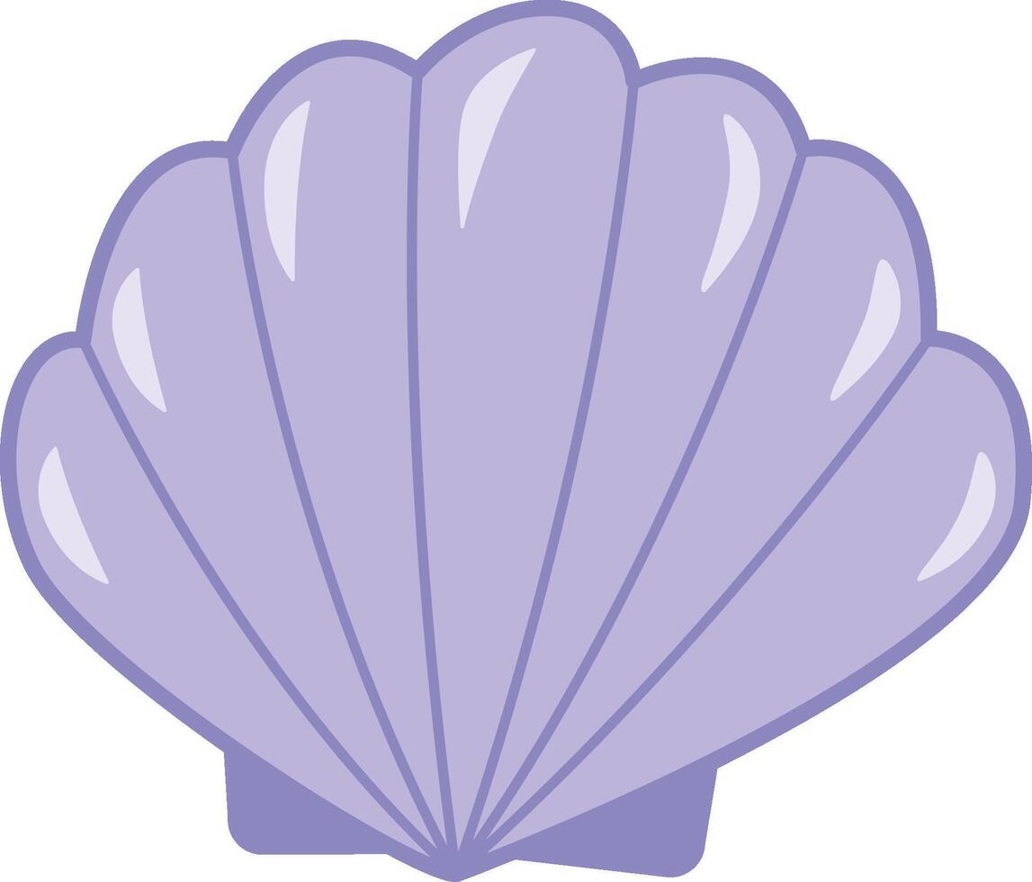sealife pearl in shell vector