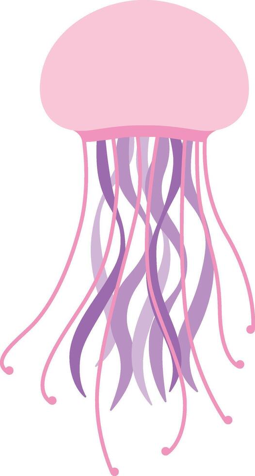 sealife pastel jellyfish vector