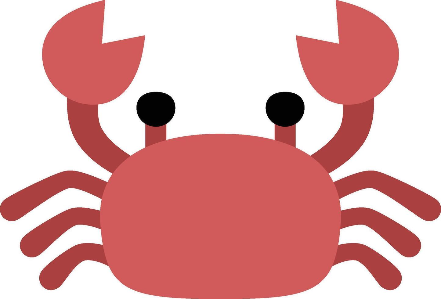 sealife red crab vector
