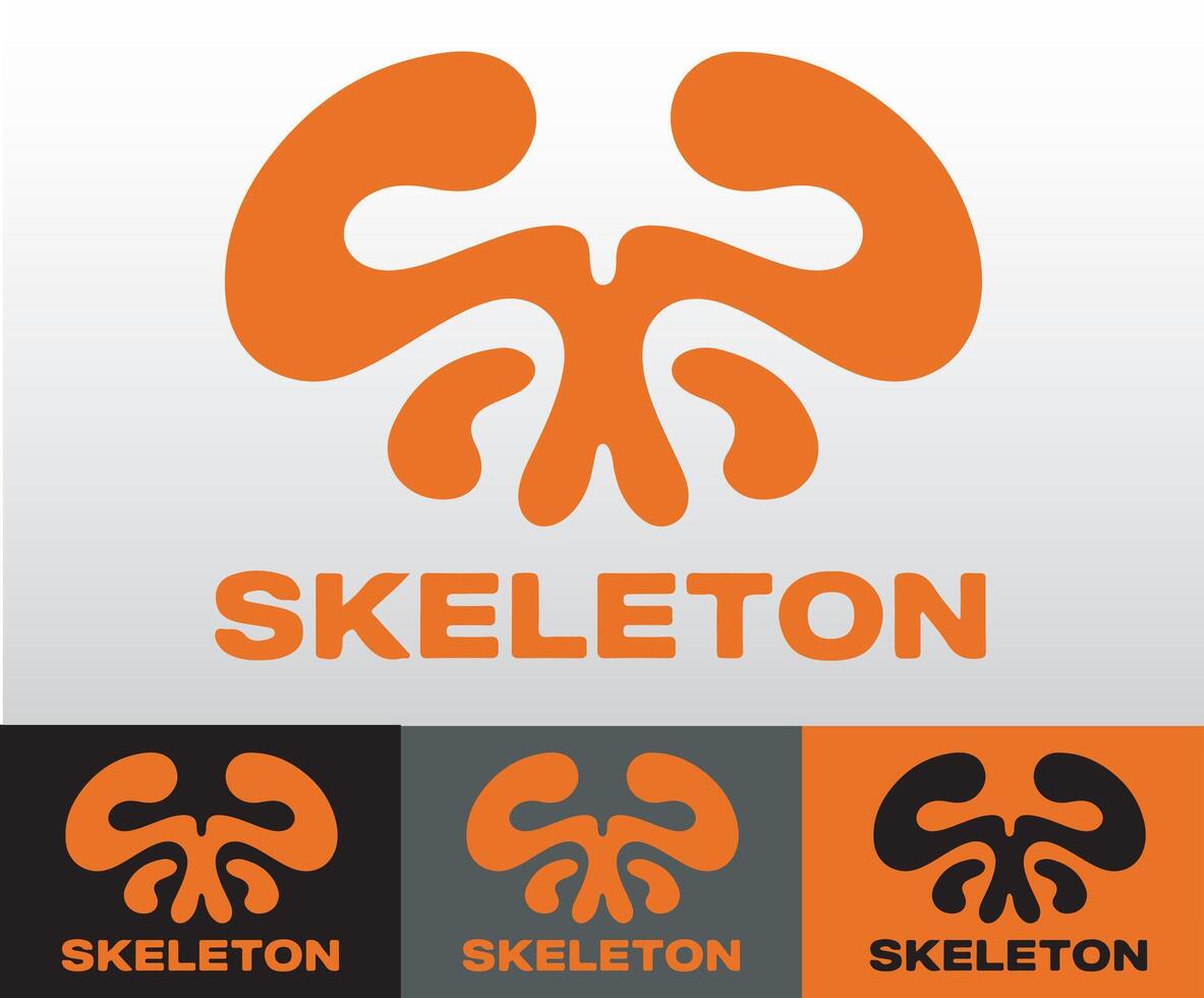 Unique skull design for use in business branding and logo creation. vector