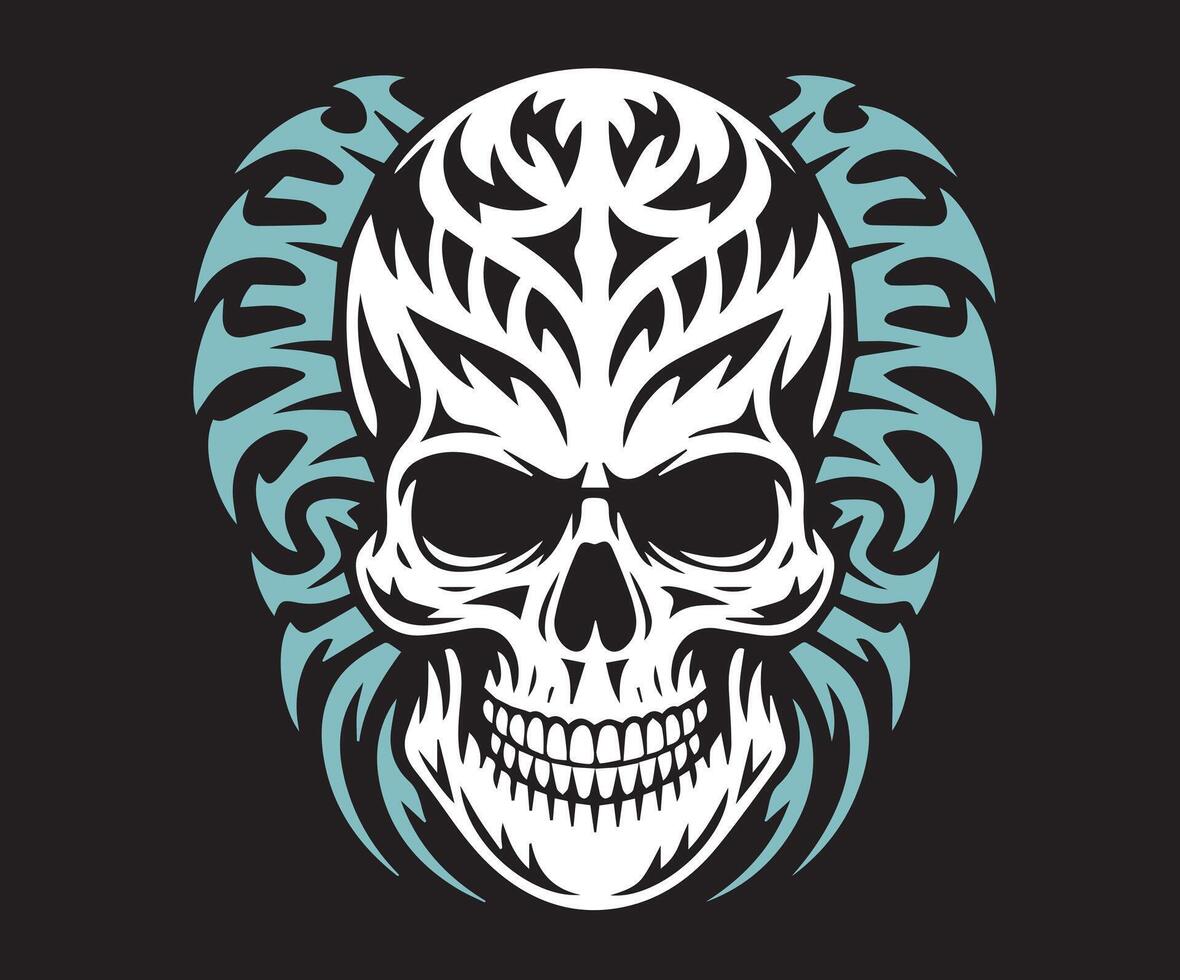 A skull design that includes diverse forms and is simple to modify. vector