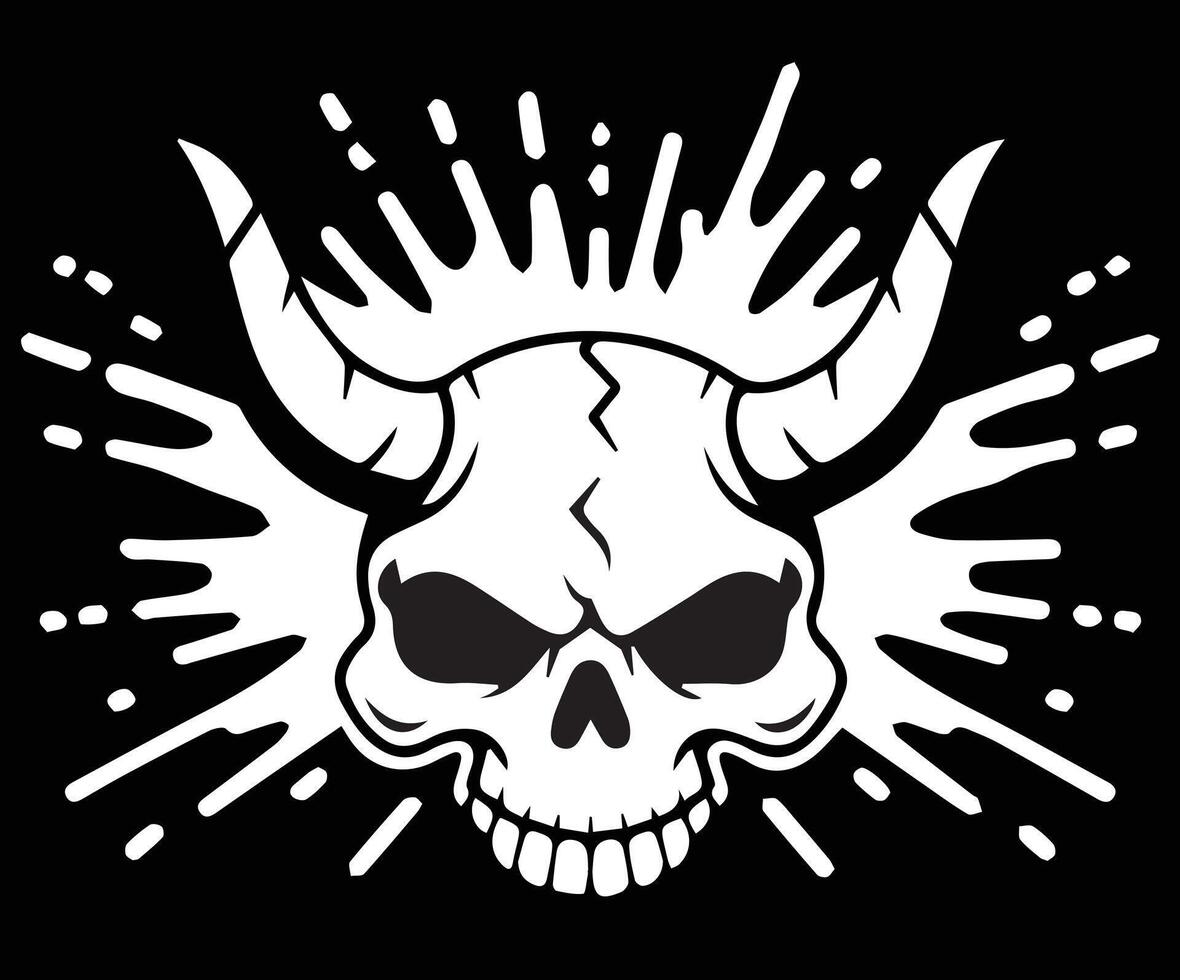 A skull face icon designed for digital and print use. vector