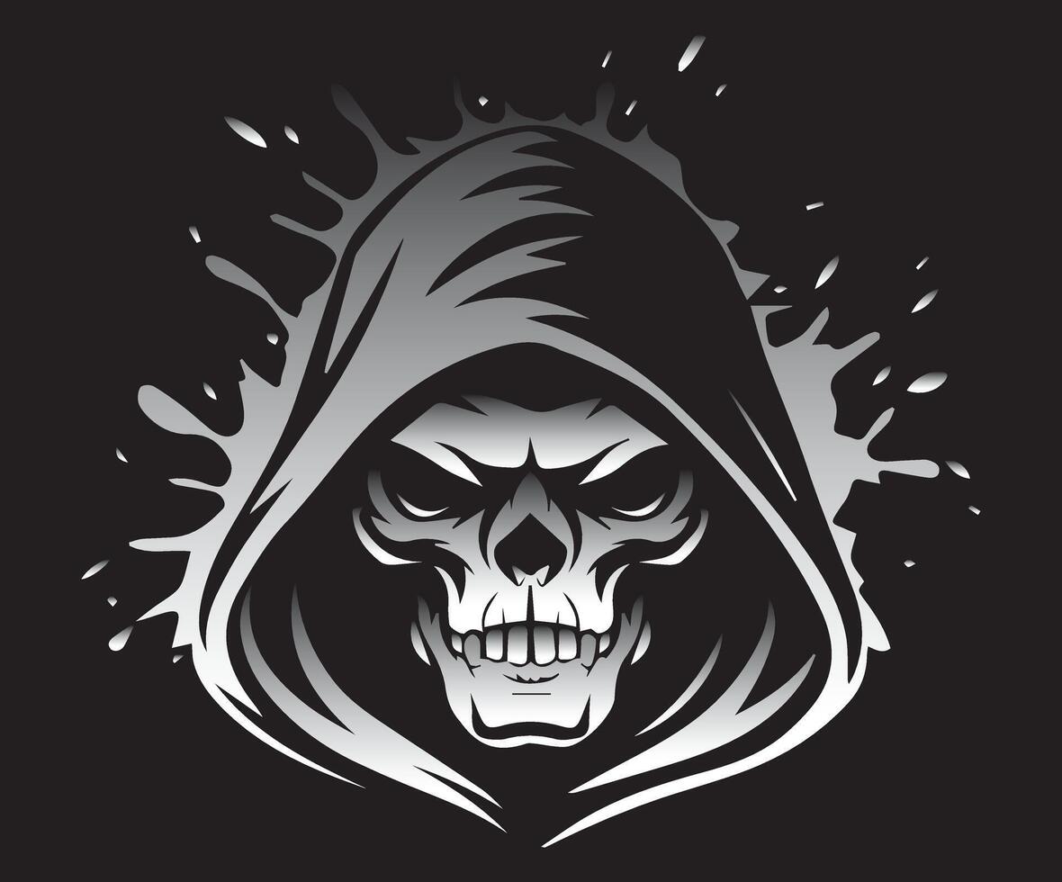 A minimalist of a skull face design concept. vector