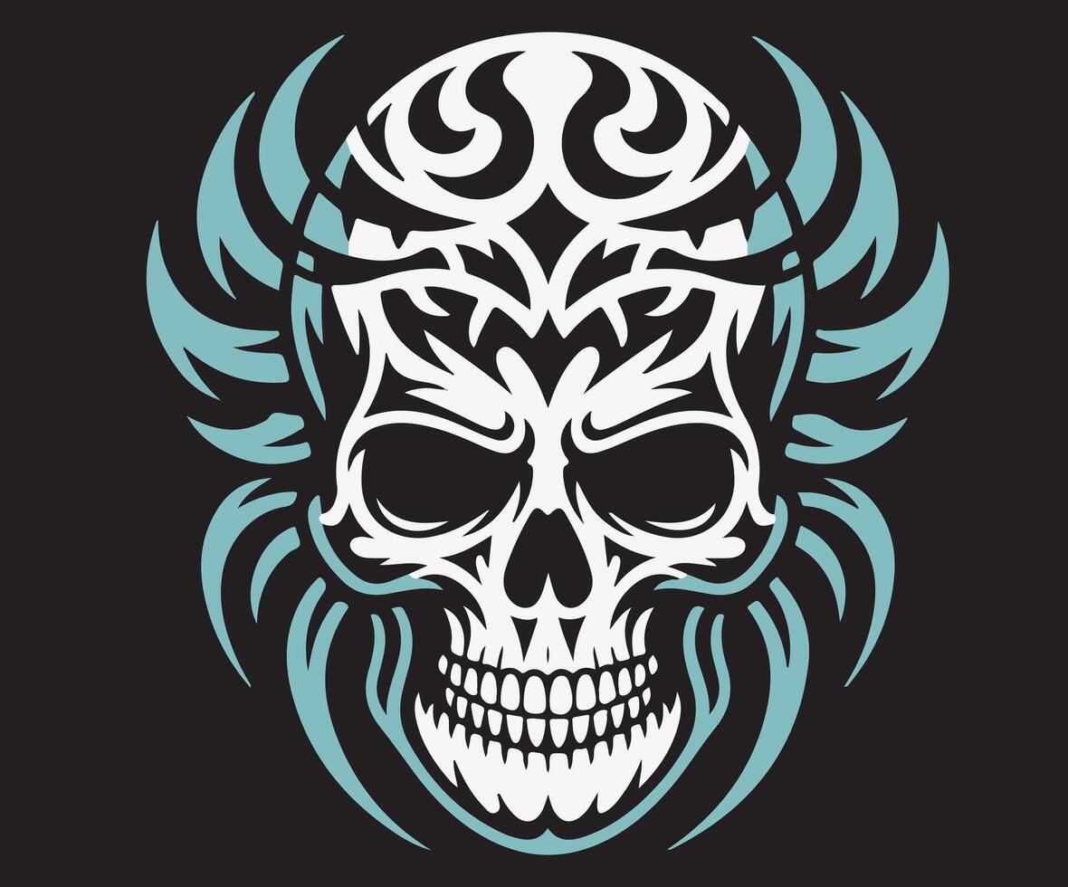 Skull art concept combining various shapes with an easy to edit format. vector