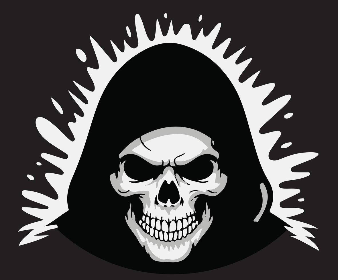 A simple and clean symbol of a skull face. vector