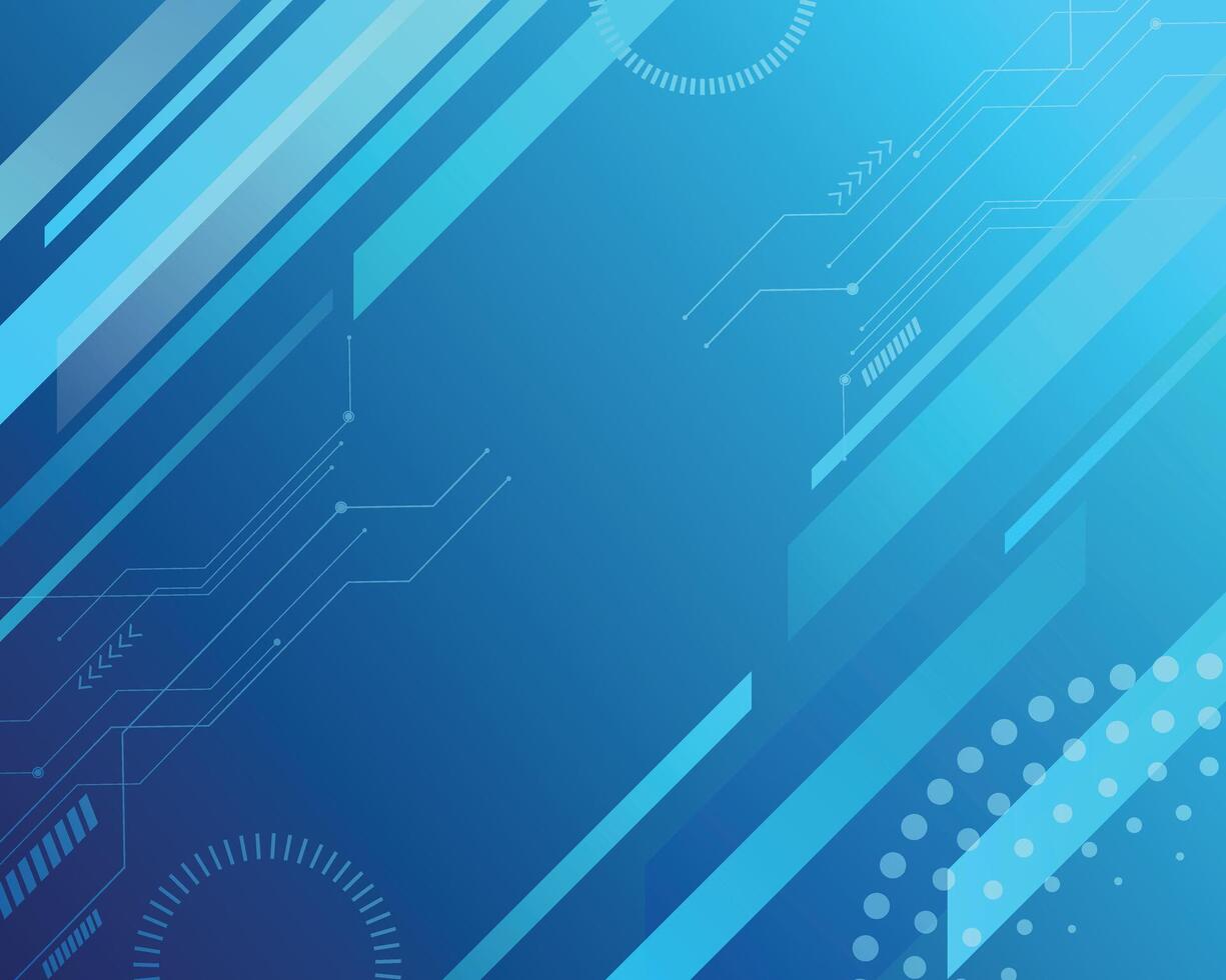 Abstract Tech Design with Circuitry and Blue Gradient vector