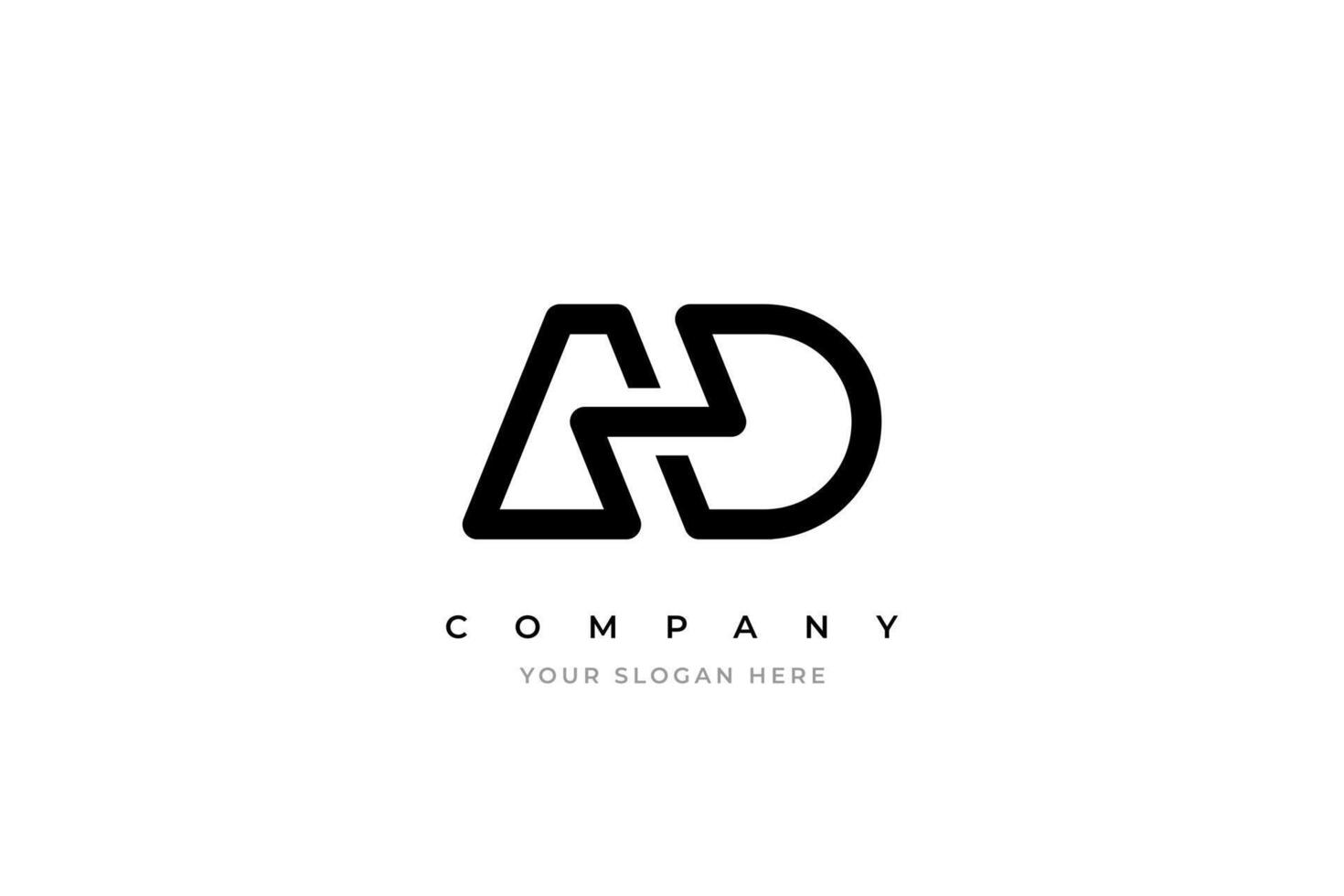 Simple Letter AD Monogram Logo Design vector