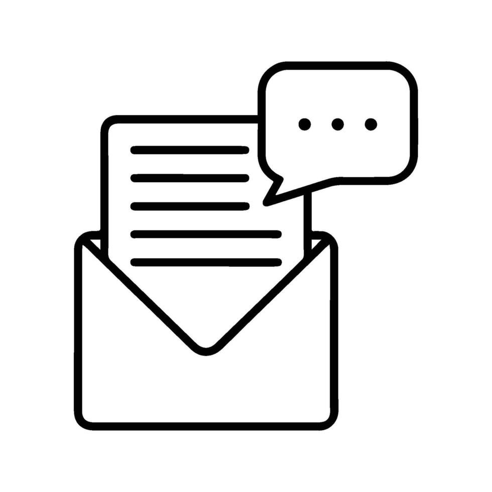 Open Envelope Icon. vector