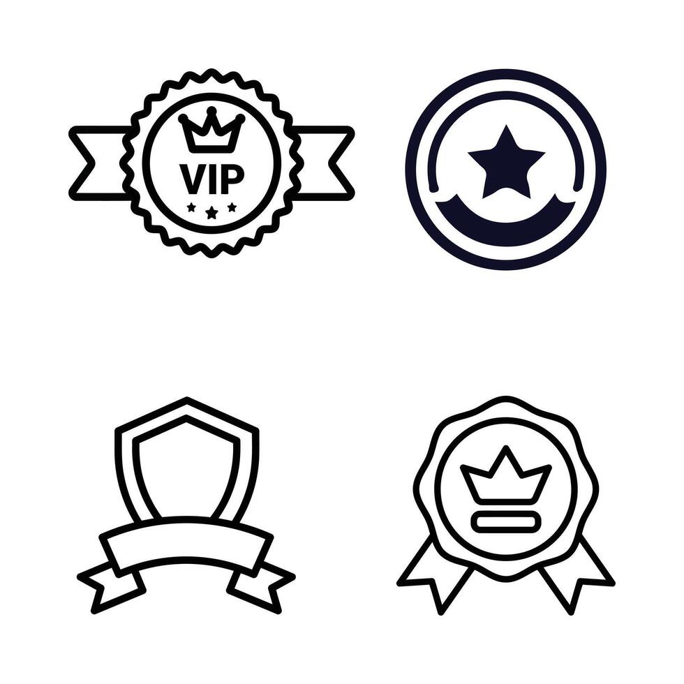 Vintage label with ribbon and star badge design vector