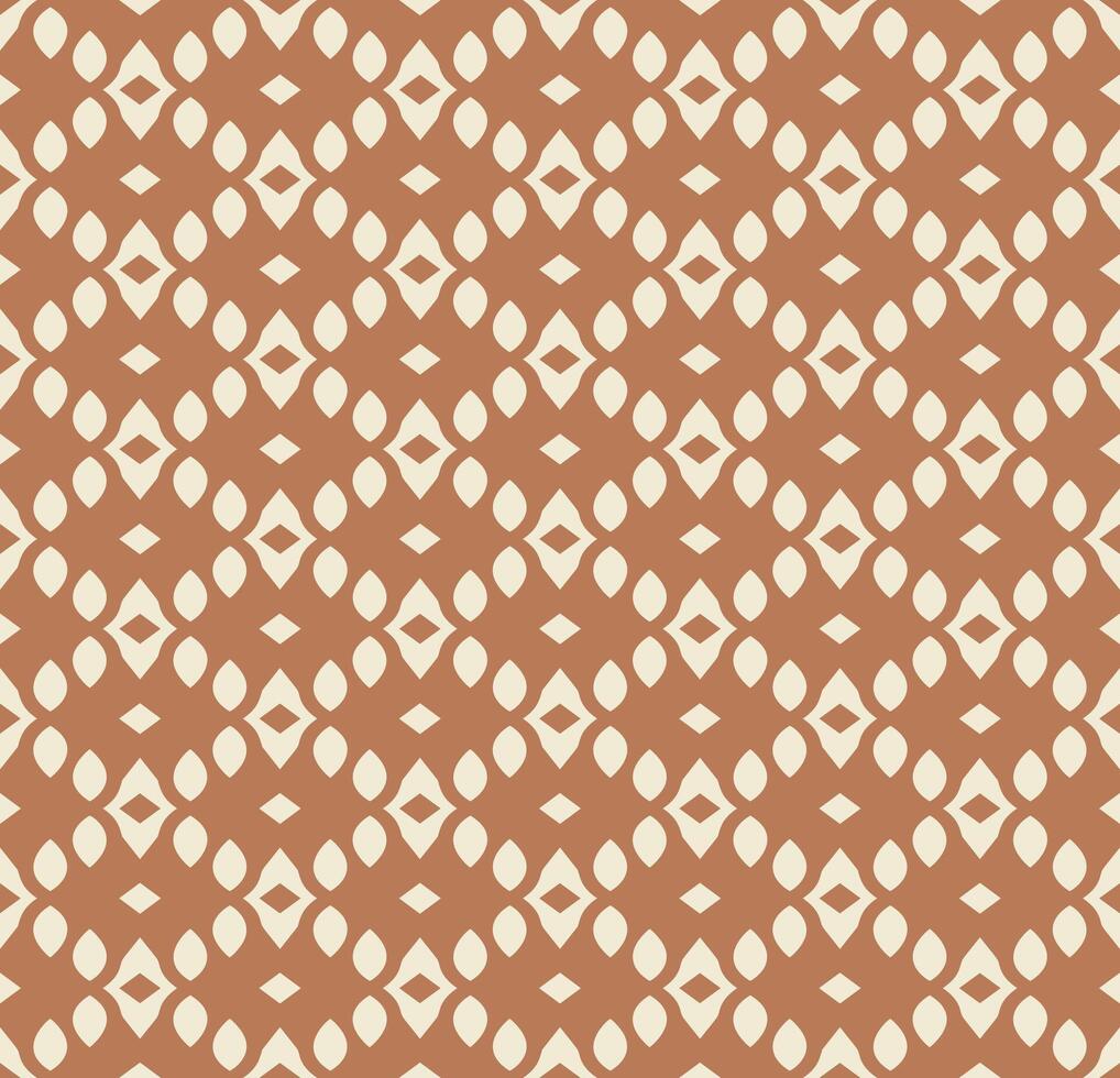 Abstract repeatable pattern with geometric shapes in brown and beige vector