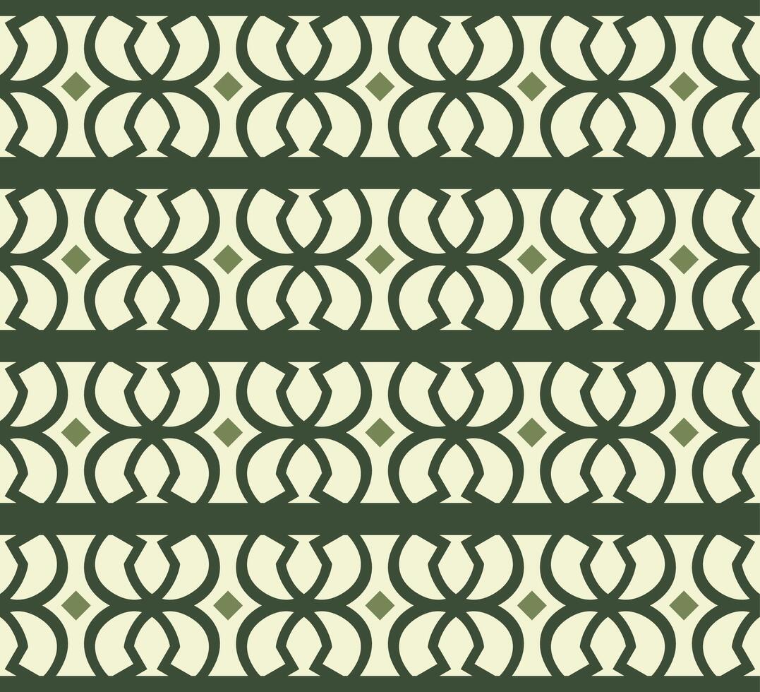 Seamless geometric pattern with abstract diamond shape in green tones vector