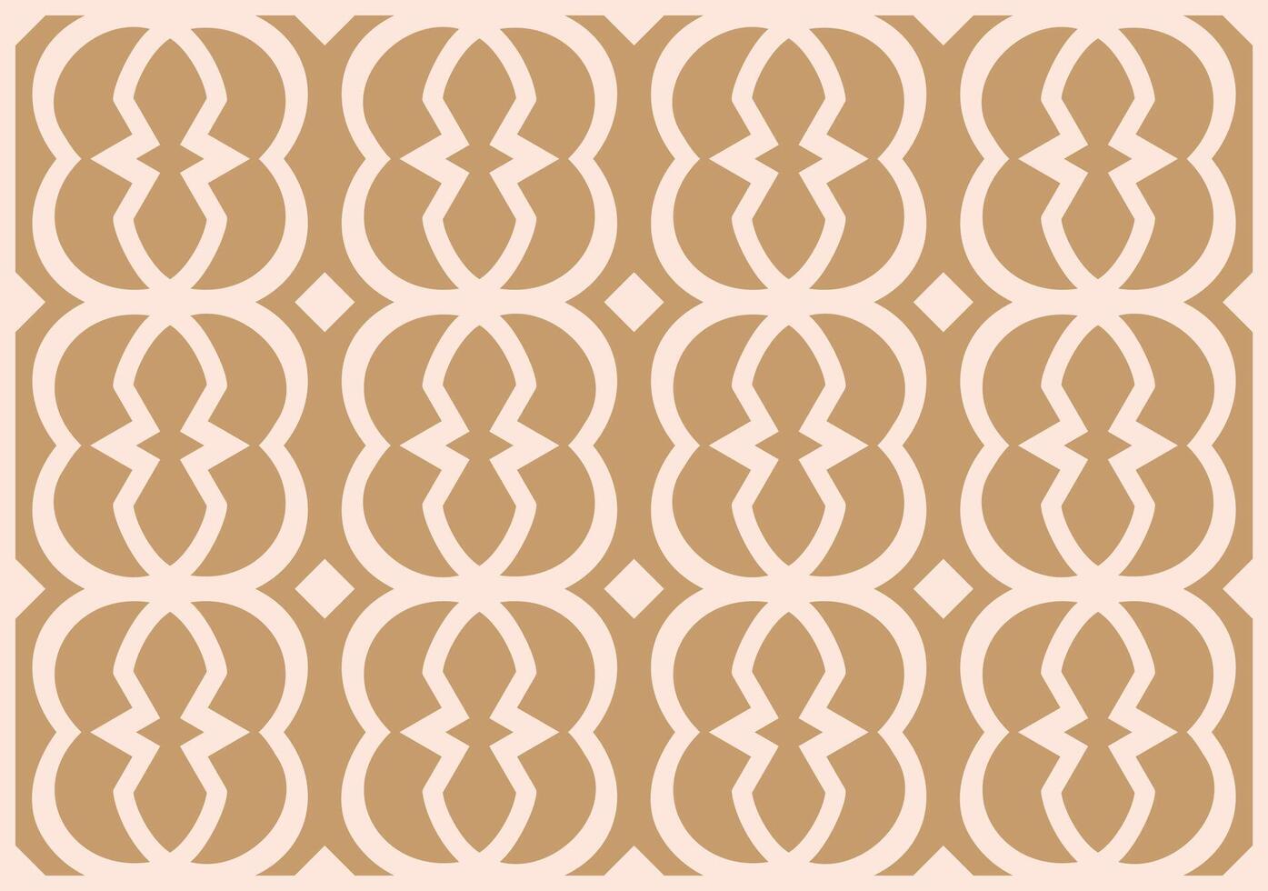 Abstract repeatable pattern with simple geometric shapes in brown and beige vector