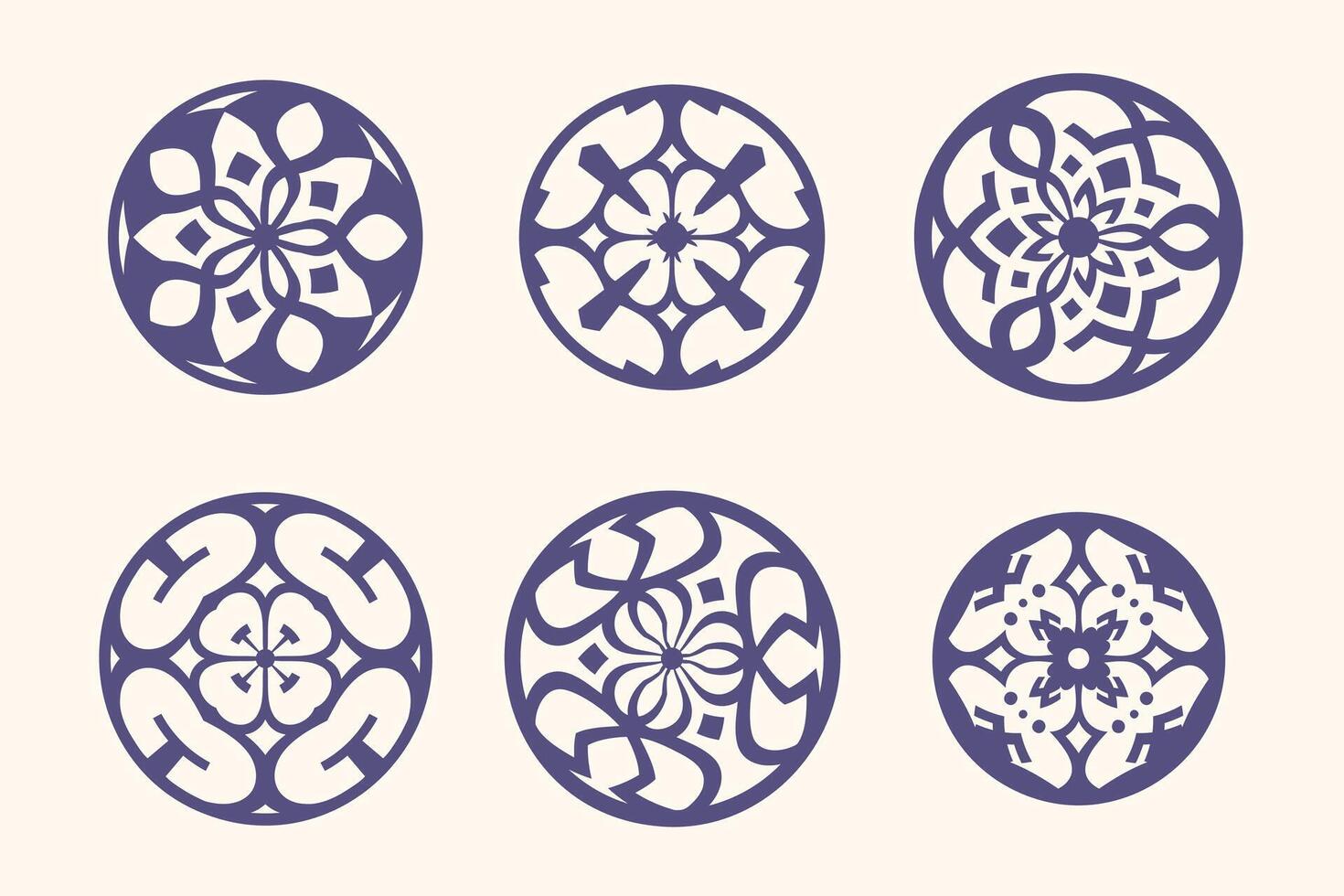 Seamless pattern of floral mandala isolated on white background vector