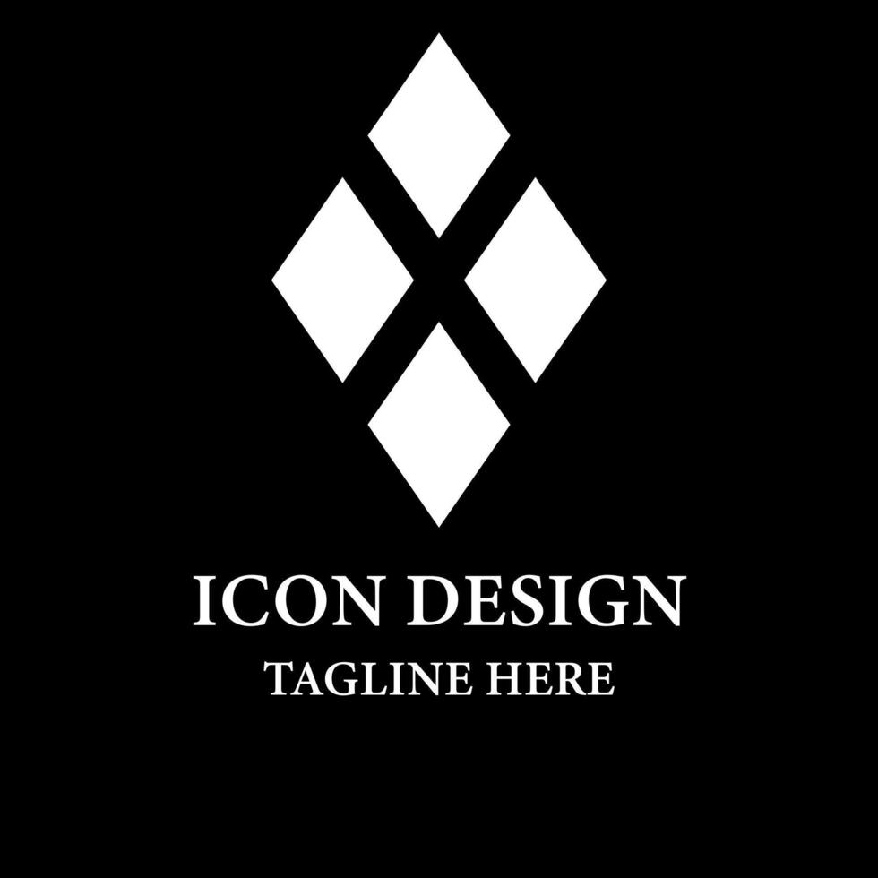 Four diamond shape company logo design vector