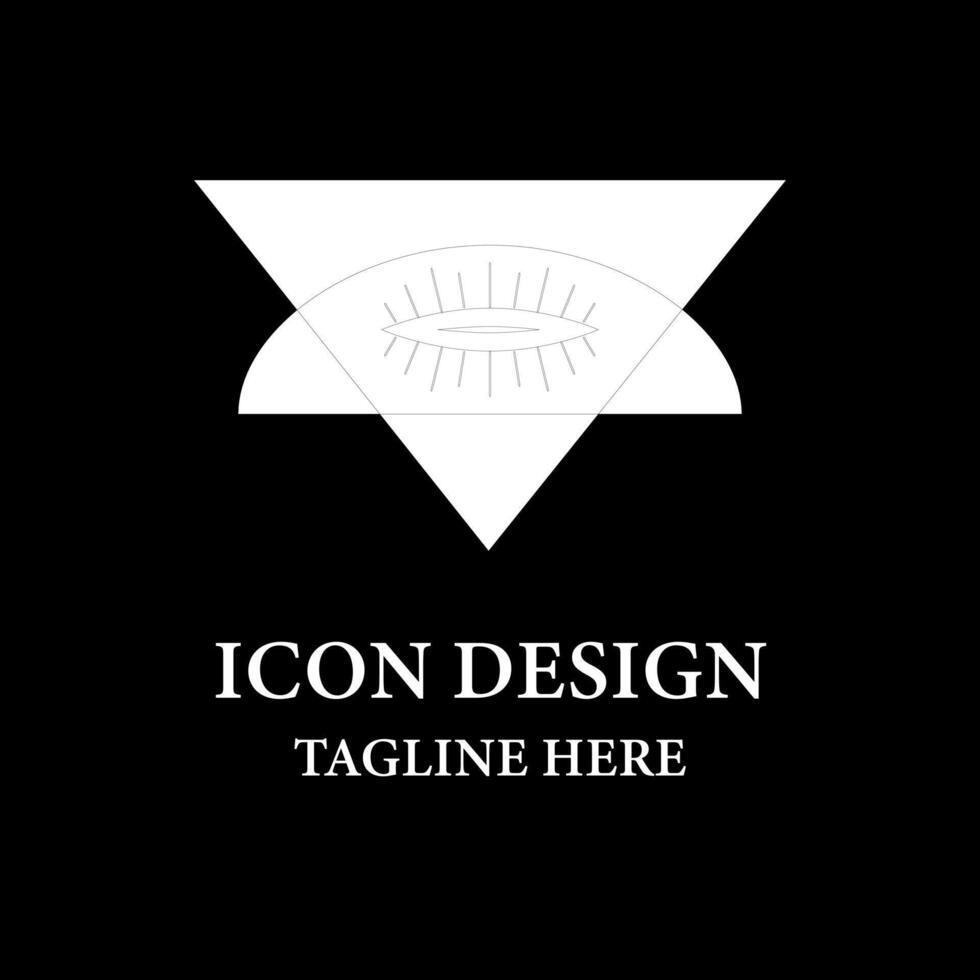 Geometric shape printed logo design vector