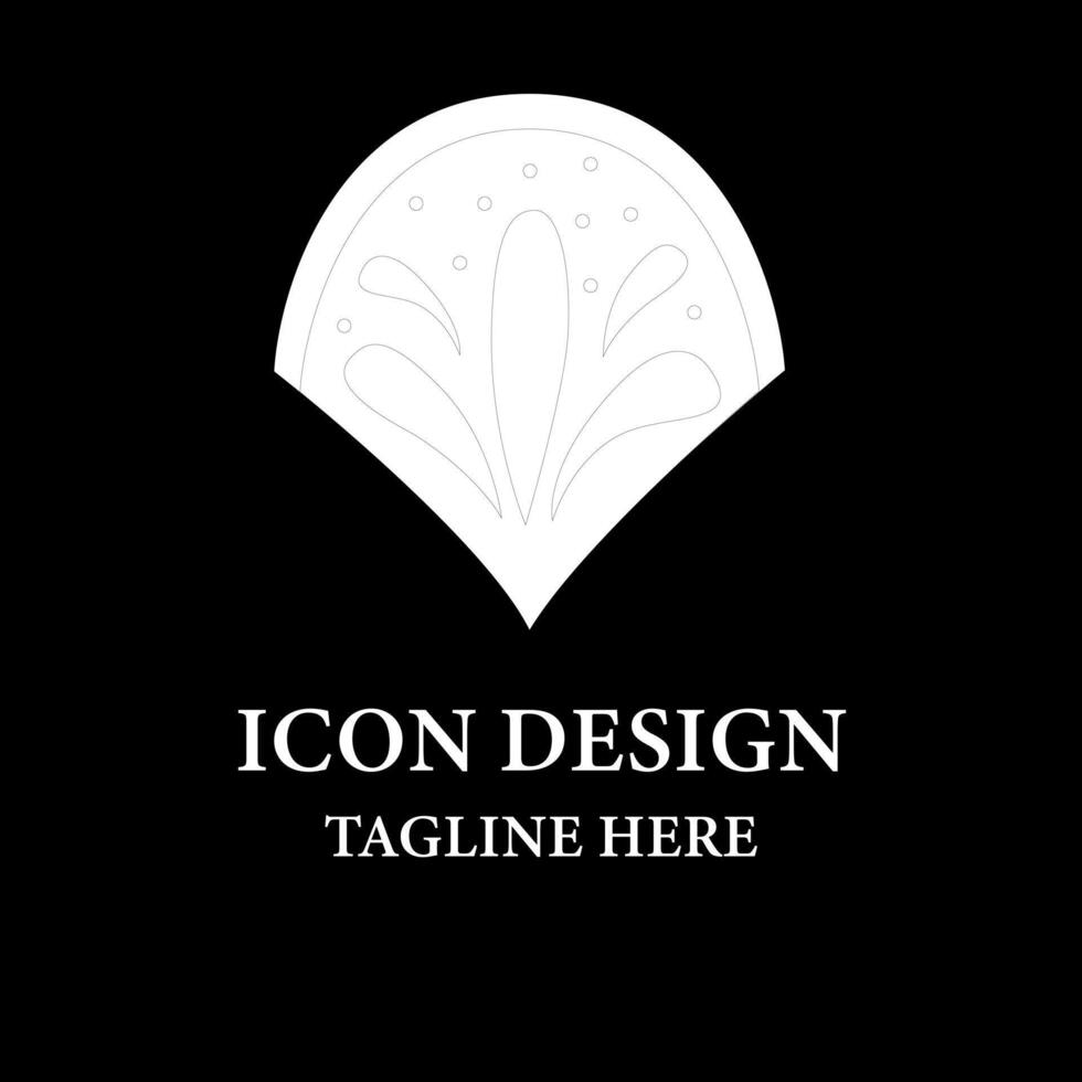 Branded shell shape printed logo design vector