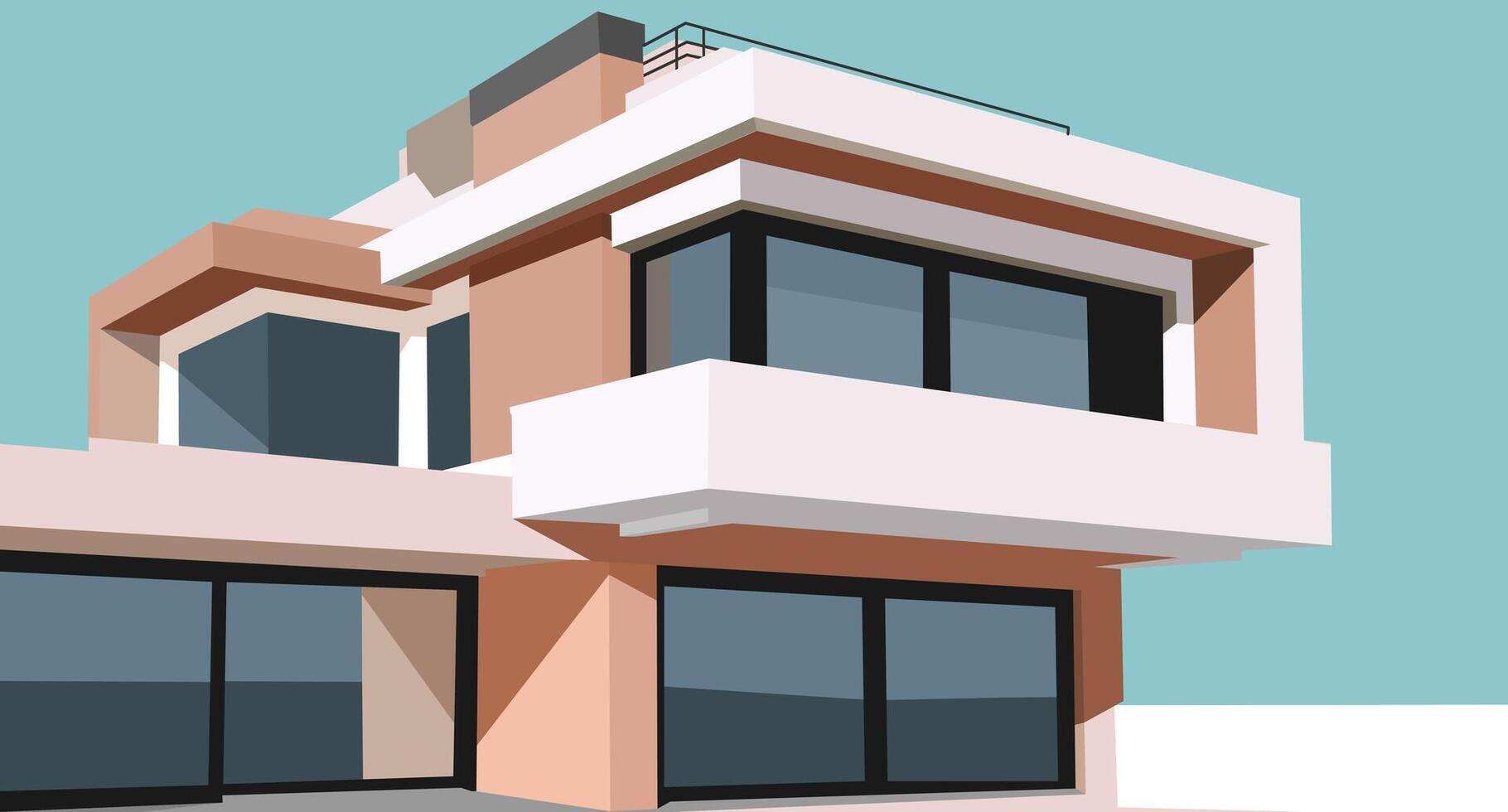 apartment building illustration design background art vector