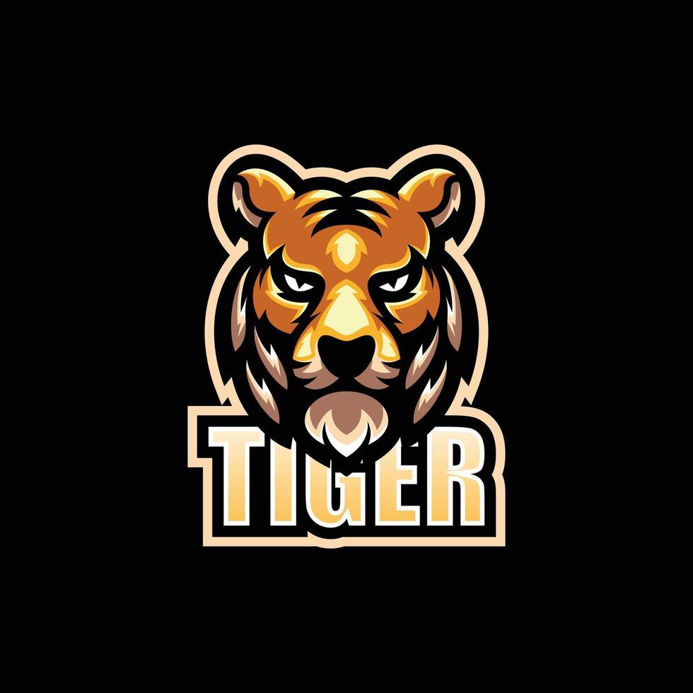 Tiger E-sport Logo Design vector