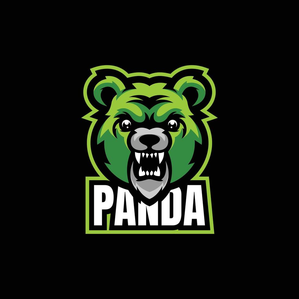Panda E-sport Logo Design vector