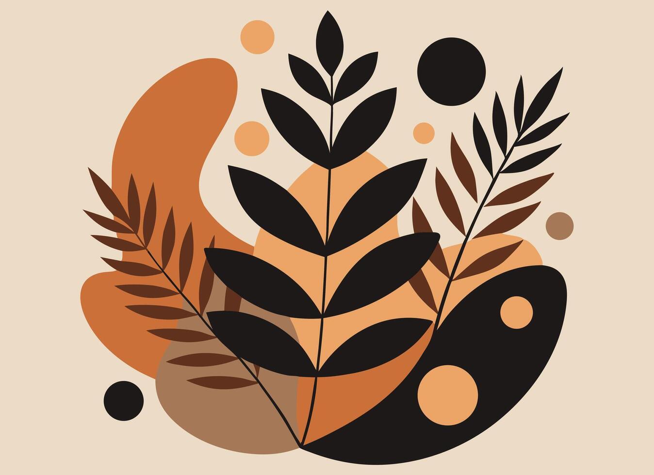 Hand draw abstract shape background vector