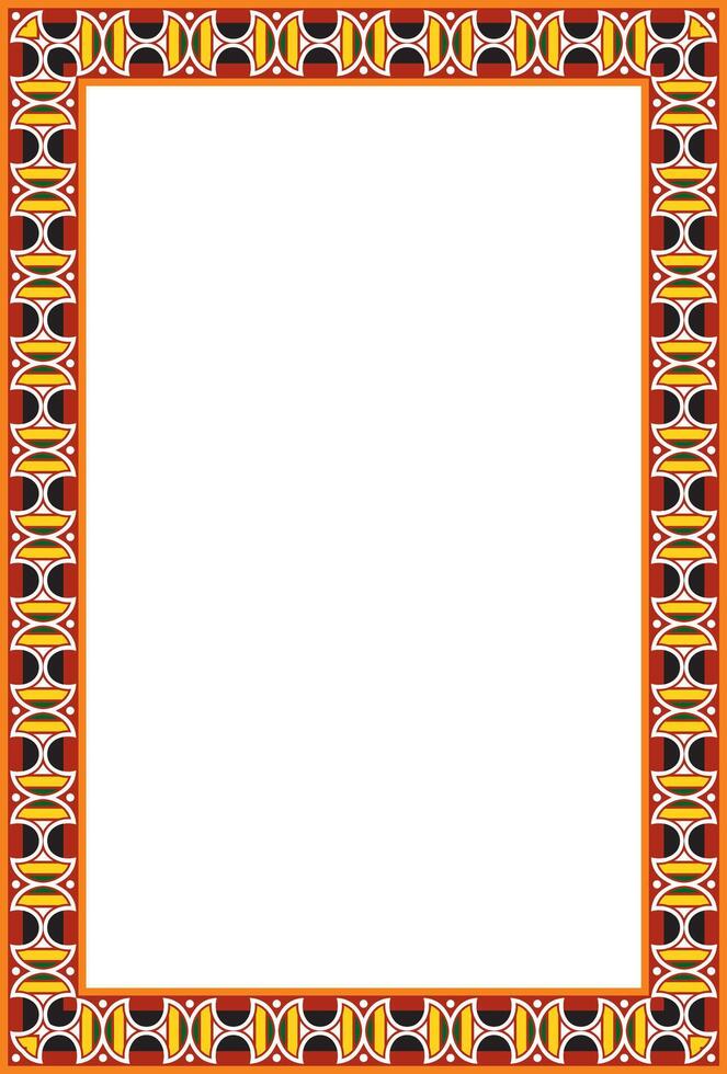 square European gold with red ornament. Rectangular pattern, circle, ring of the Middle Ages. Revival border. Decorations of palaces and churche vector