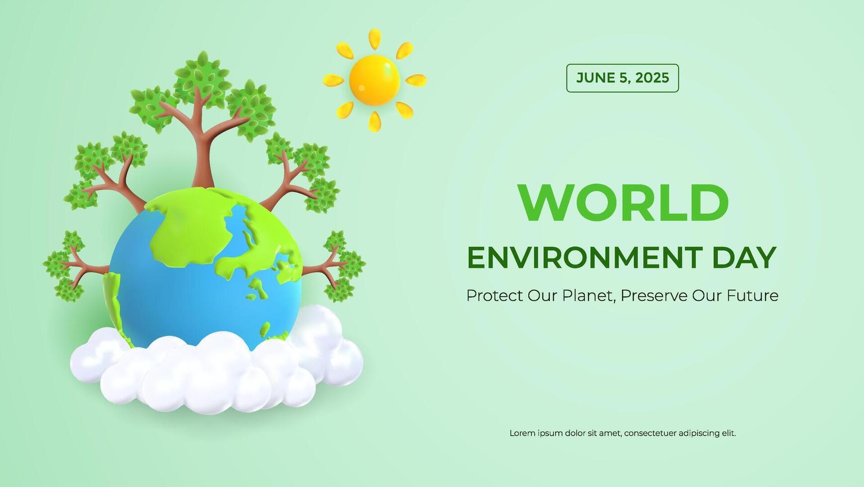 Celebrate World Environment Day with Green Initiatives and a Sustainable Future vector