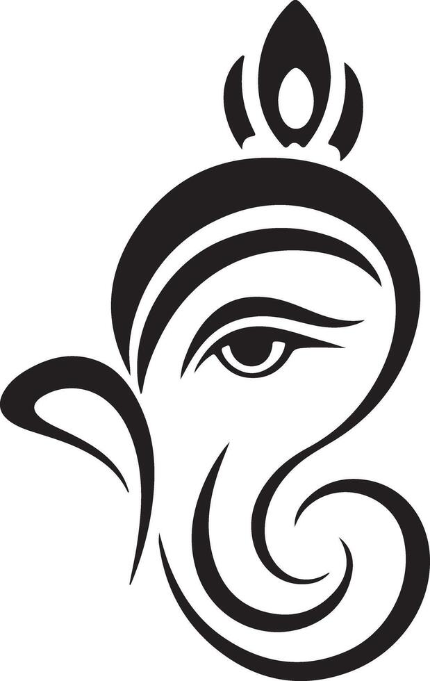 Ganesh Visarjan Silhouette Art illustration vector
