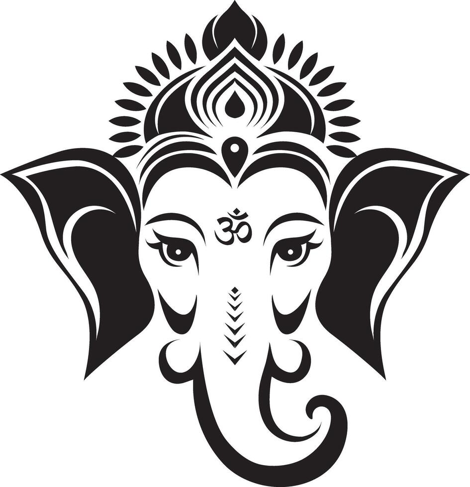 Ganesh Visarjan Silhouette illustration vector