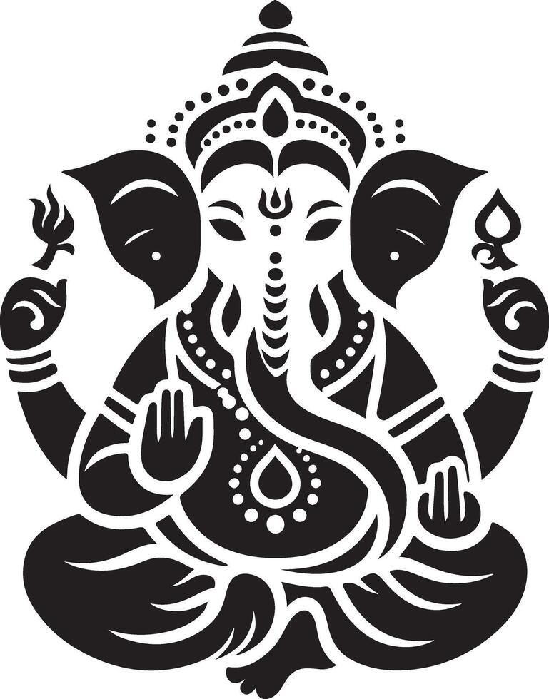 Ganesh Visarjan Silhouette art vector
