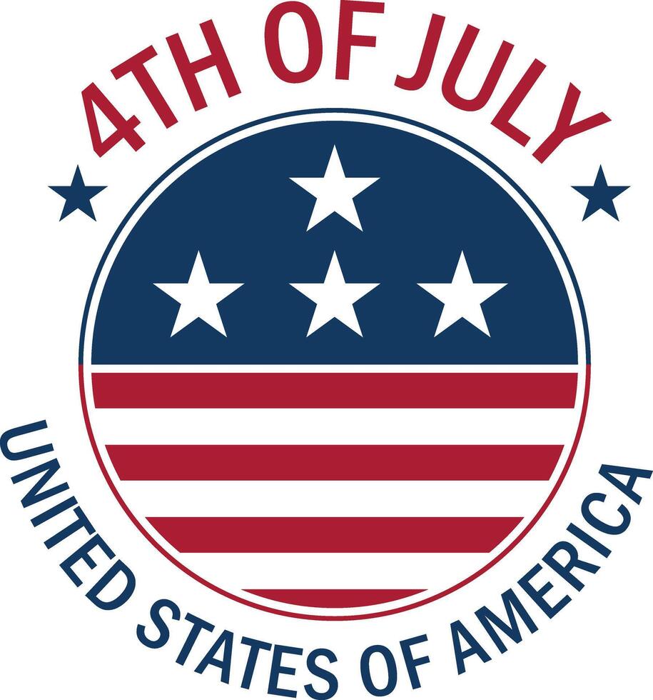 the 4th of july logo is shown in this image vector