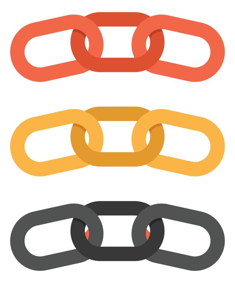 Chain icon set isolated on white background. vector