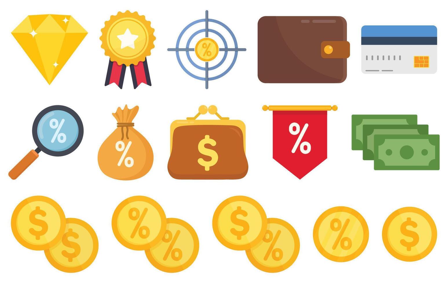 Shopping icon set isolated on white background. vector