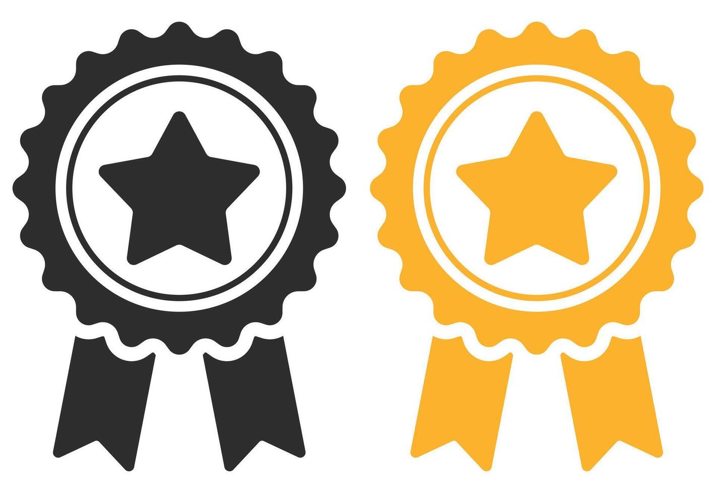 Achievement badge icon isolated on white background. vector
