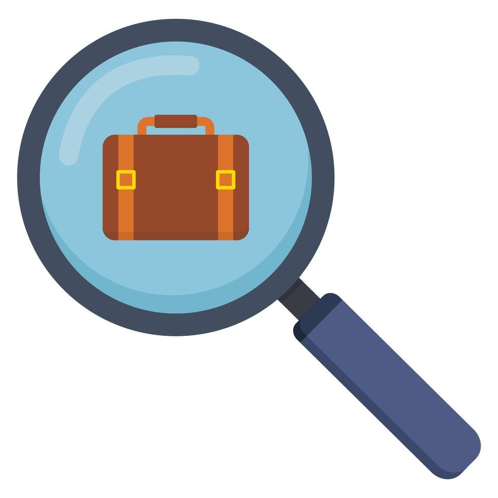 Job seeker flat icon design isolated on white background. vector