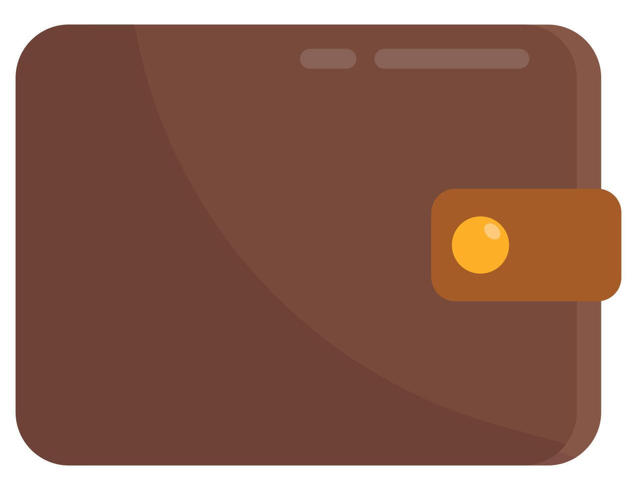 Brown wallet icon. vector