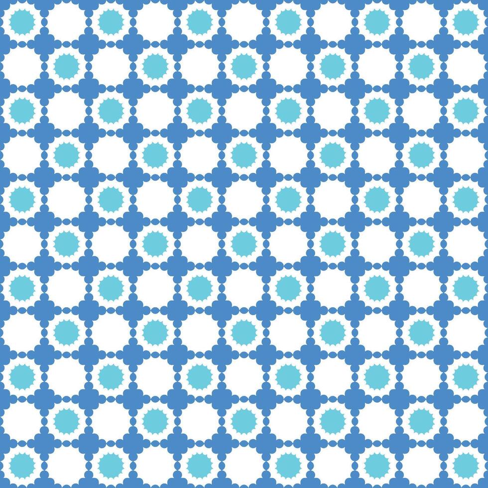 Blue and white pattern - Geometric vector