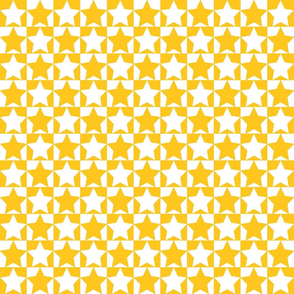 Yellow and white star pattern vector
