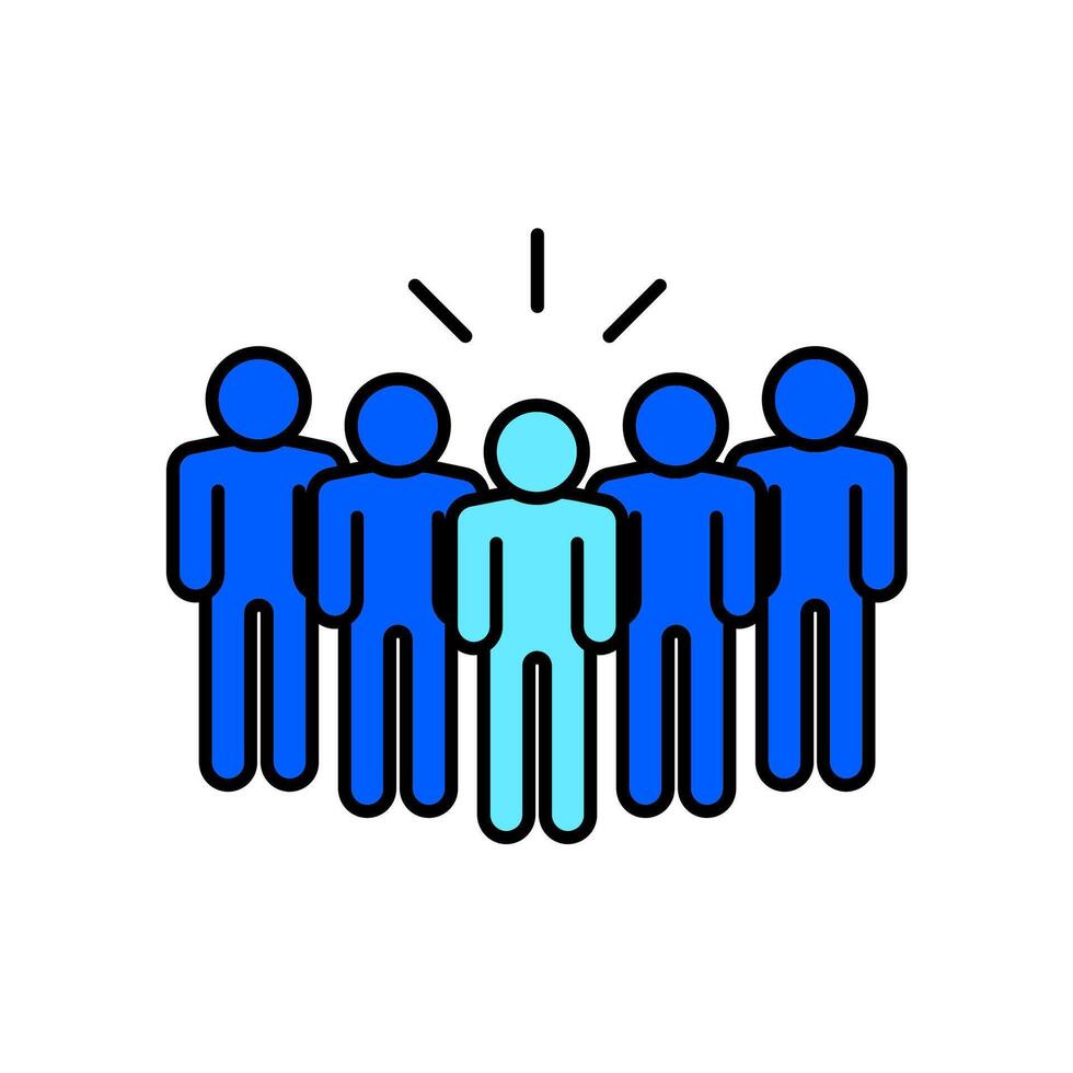 Icon a crowd, isolated against a clean background vector